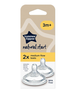 Tommee Tippee® CTN Zamjenske dude za bočicu sa srednjim otvorom, 2 kom, 3mj+