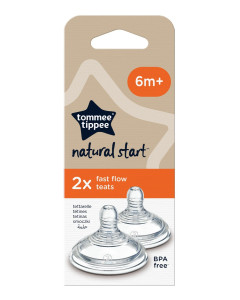 Tommee Tippee® CTN Zamjenske dude za bočicu s velikim otvorom, 2 kom, 6mj+