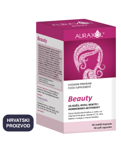 AURAXOL® Beauty za kožu, kosu, nokte i hormonsku aktivnost, 90 kapsula