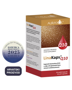 AURAXOL LINAKAPS® Q10, koenzim Q10 u ulju od sjemenki lana, 30 kapsula