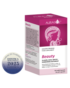 AURAXOL® Beauty za kožu, kosu, nokte i hormonsku aktivnost, 90 kapsula