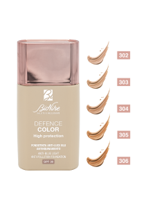 BIONIKE DEFENCE COLOR HIGH PROTECTION Tekući puder sa visokom UVA-UVB zaštitom, SPF 30 (Anti-blue light, Anti-pollution foundation)