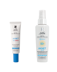 BioNike AKNET AZE-ROSE Intenzivna gel-krema + AKNET SUN Fluid SPF 50+