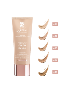 DEFENCE COLOR MAT VELVET Tekući puder s matirajućim učinkom do 12 h, SPF 15 (12 h Mattifying foundation)