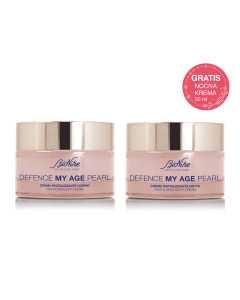 DEFENCE MY AGE PEARL KREME ZA REVITALIZACIJU, UZ OČUVANJE PROPORCIJA, MEKIH KONTURA I MLADOLIKE SVJEŽINE LICA; PEARL dnevna krema + PEARL noćna krema GRATIS (promotivni paket - limitirana serija)