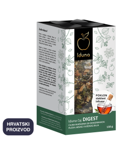 DIGEST čaj od ploda jabuke i mješavine bilja, sa staklenim infuzorom za pripremu čaja