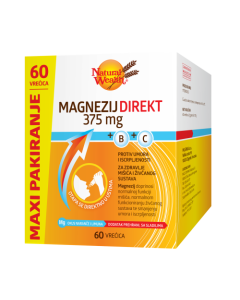 Natural Wealth Magnezij Direkt 375 mg +B+C MAXI pakiranje