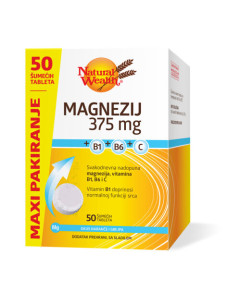 Natural Wealth Magnezij 375 mg +B1+B6+C Maxi pakiranje